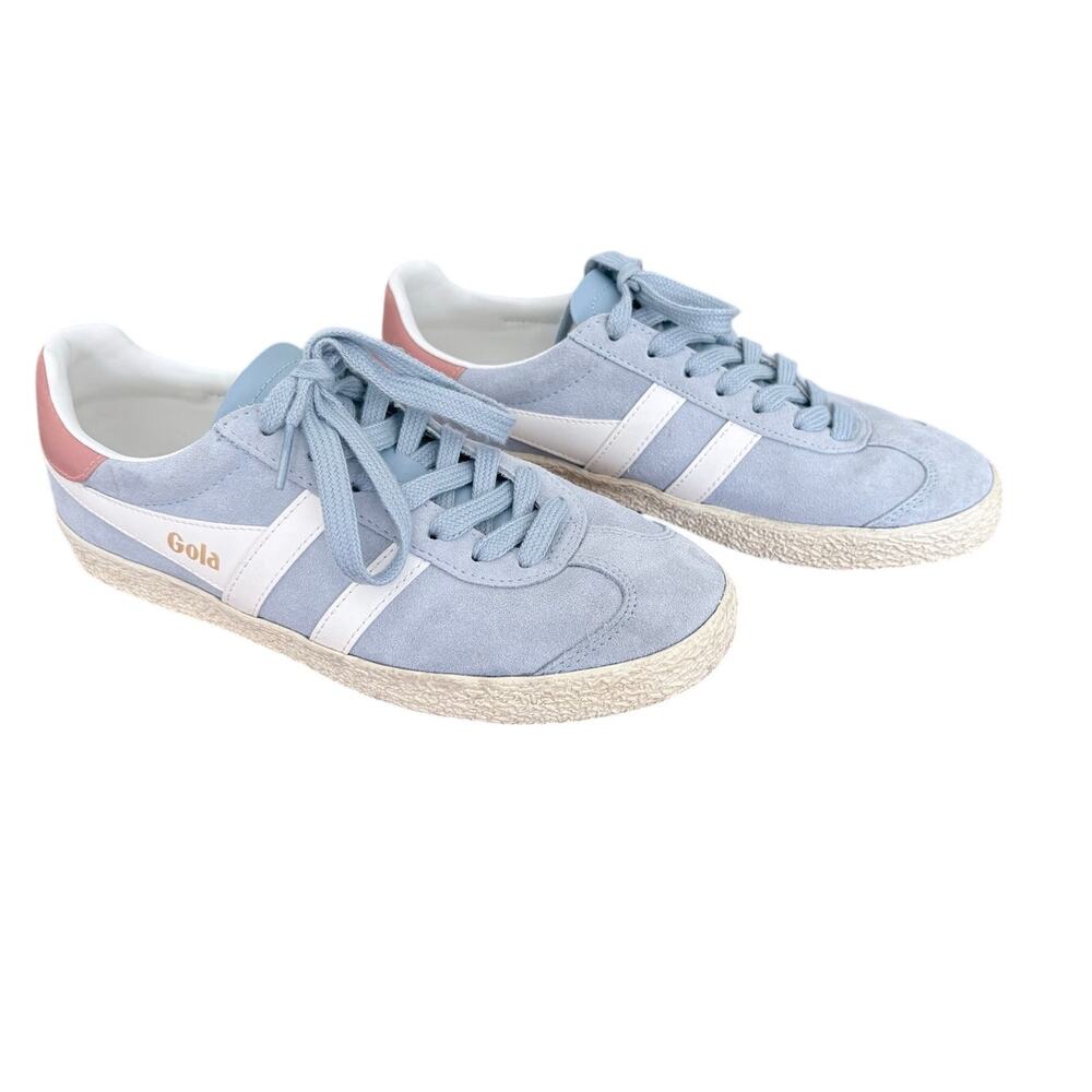 Gola Classics Medallist Sneakers Air/Off White/ Terracotta Suede Women's Size 7 - Picture 4 of 10